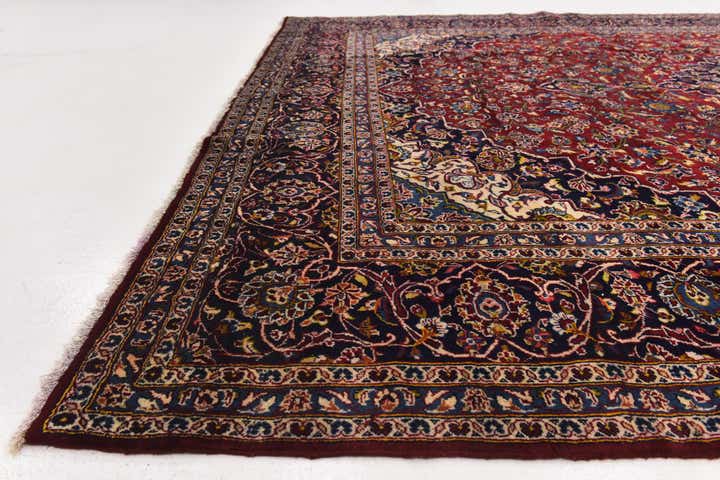 10' x 12' 10 Hand Knotted Kashan Persian Wool Rug