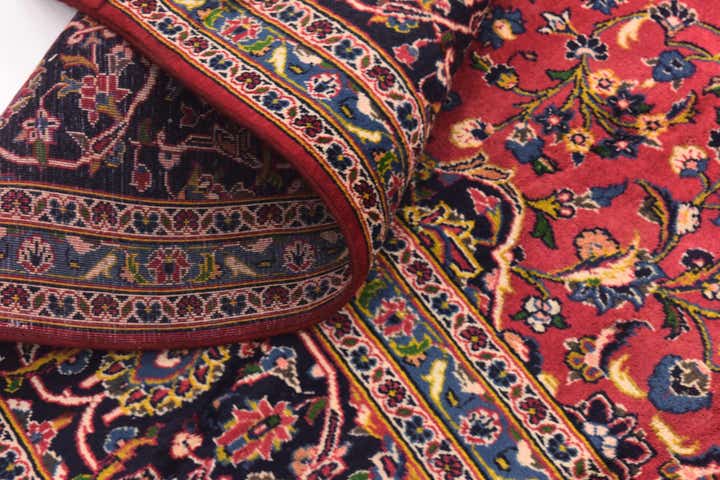9' 6 x 12' 8 Hand Knotted Kashan Persian Wool Rug