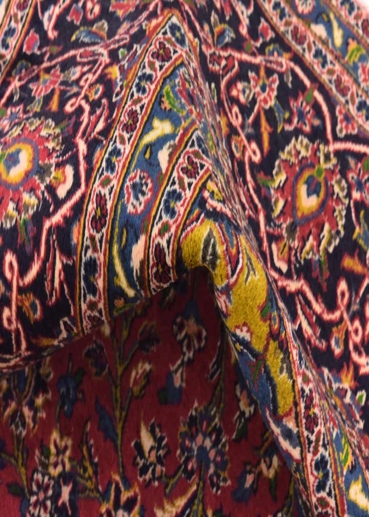 9' 6 x 12' 8 Hand Knotted Kashan Persian Wool Rug