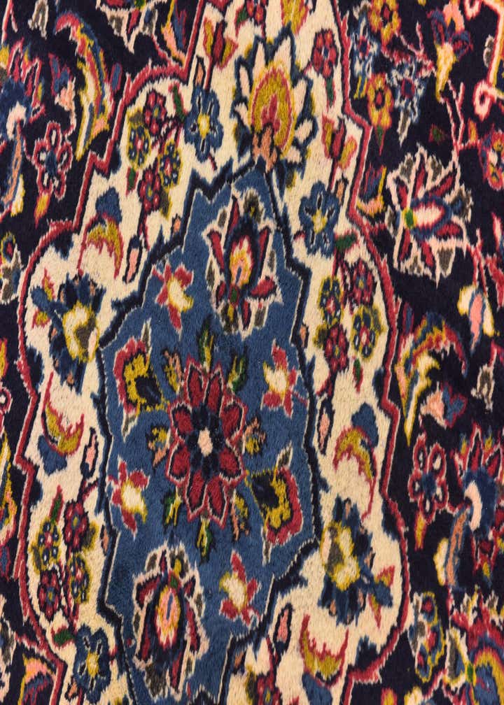 9' 6 x 12' 8 Hand Knotted Kashan Persian Wool Rug