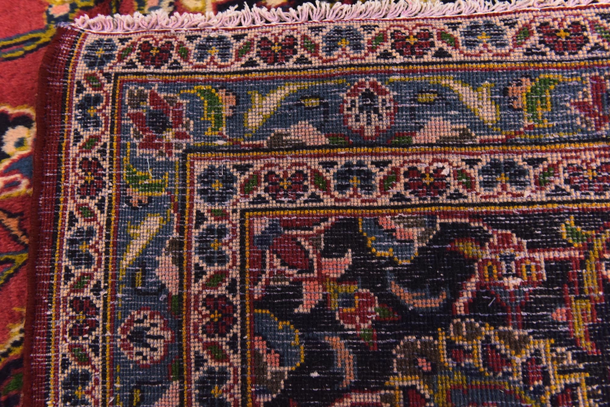 9' 6 x 12' 8 Hand Knotted Kashan Persian Wool Rug