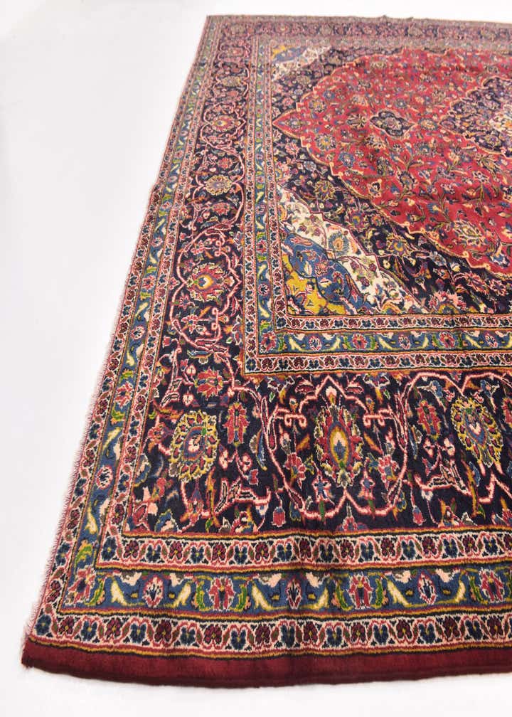 9' 6 x 12' 8 Hand Knotted Kashan Persian Wool Rug