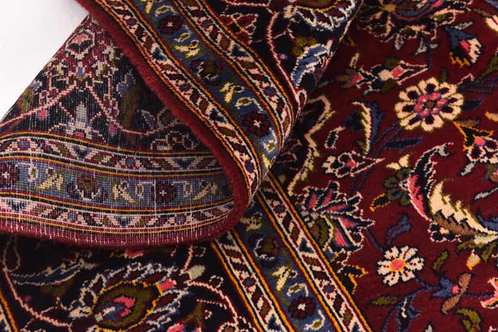 9' 6 x 13' Hand Knotted Kashan Persian Wool Rug