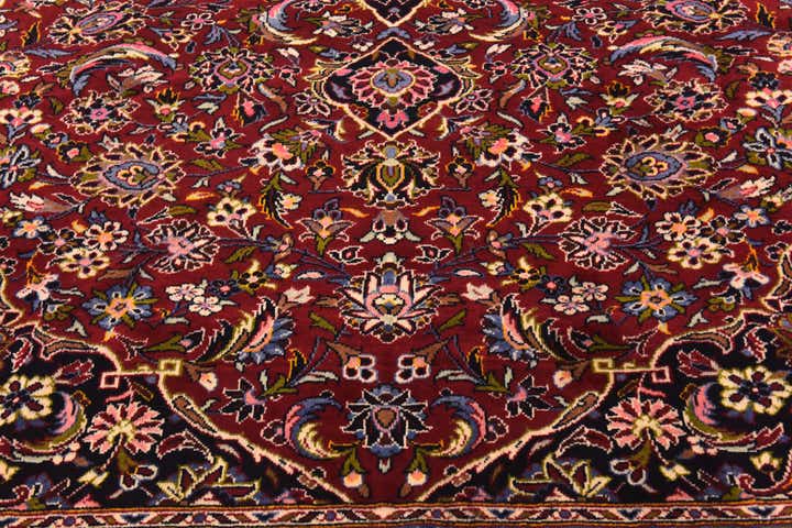 9' 6 x 13' Hand Knotted Kashan Persian Wool Rug