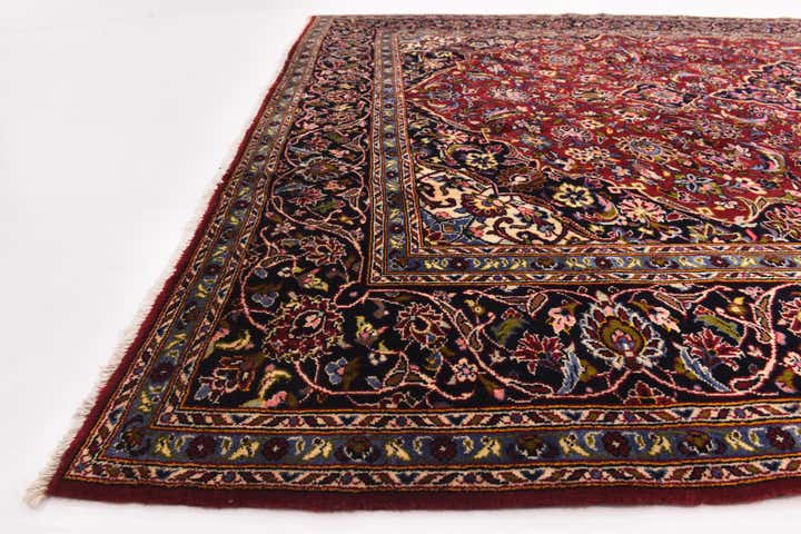 9' 6 x 13' Hand Knotted Kashan Persian Wool Rug