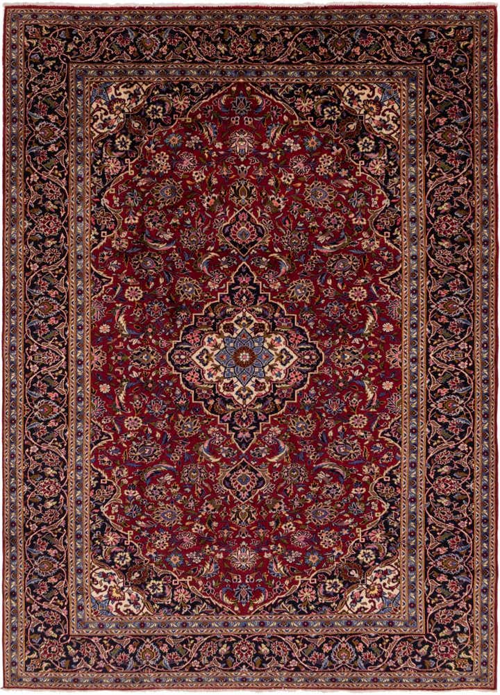 9' 6 x 13' Hand Knotted Kashan Persian Wool Rug