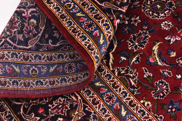 9' 8 x 13' Hand Knotted Kashan Persian Wool Rug