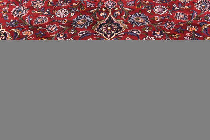 9' 8 x 13' Hand Knotted Kashan Persian Wool Rug
