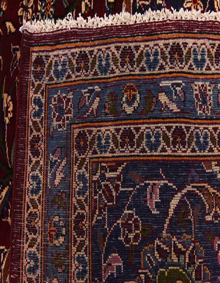 Detail image of 9' 10 x 13'  Hand Knotted Kashan Persian Wool Rug