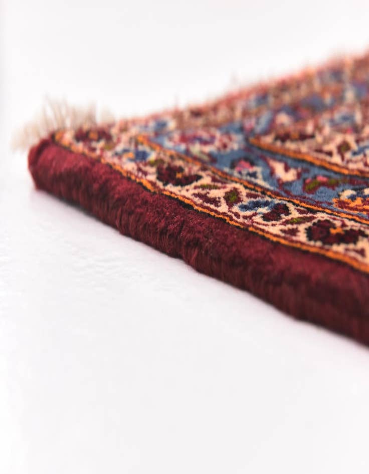 Detail image of 9' 10 x 13'  Hand Knotted Kashan Persian Wool Rug