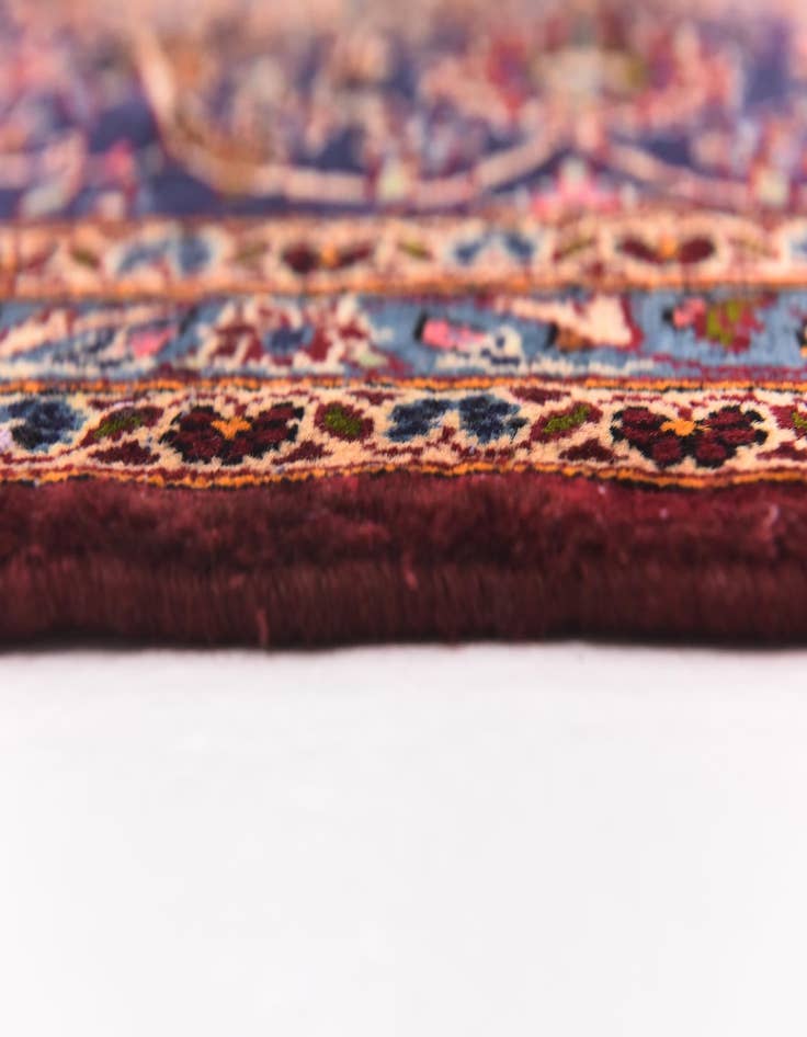 Detail image of 9' 10 x 13'  Hand Knotted Kashan Persian Wool Rug