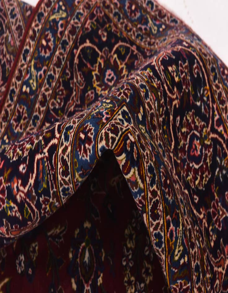 Detail image of 9' 6 x 13' 5  Hand Knotted Kashan Persian Wool Rug