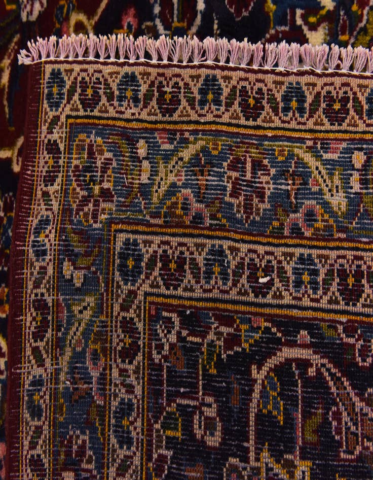 Detail image of 9' 6 x 13' 5  Hand Knotted Kashan Persian Wool Rug