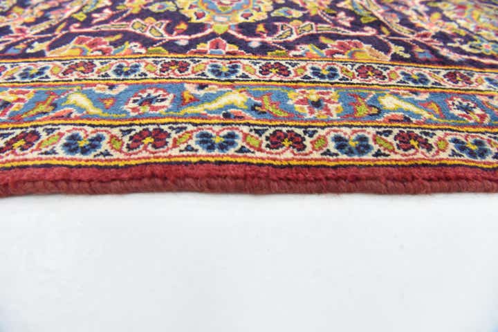 9' 10 x 13' 3 Hand Knotted Kashan Persian Wool Rug