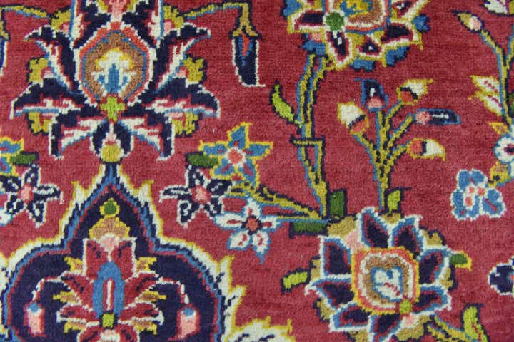 9' 10 x 13' 3 Hand Knotted Kashan Persian Wool Rug