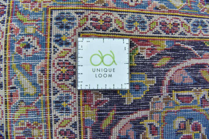 9' 10 x 13' 3 Hand Knotted Kashan Persian Wool Rug