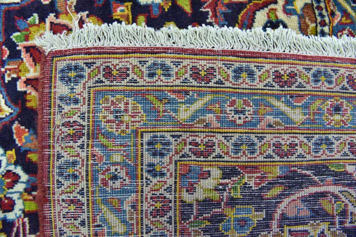 9' 10 x 13' 3 Hand Knotted Kashan Persian Wool Rug