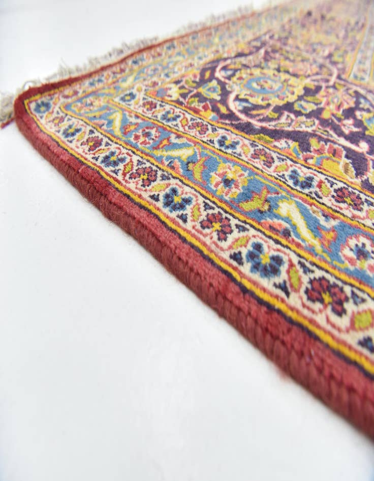 Detail image of 9' 10 x 13' 3  Hand Knotted Kashan Persian Wool Rug