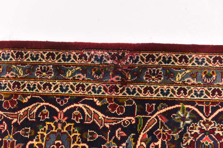 9' 7 x 13' 2 Hand Knotted Kashan Persian Wool Rug