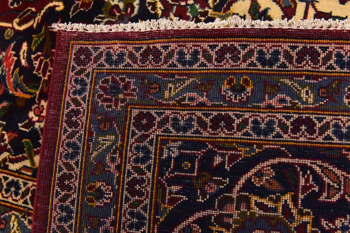 9' 7 x 13' 2 Hand Knotted Kashan Persian Wool Rug