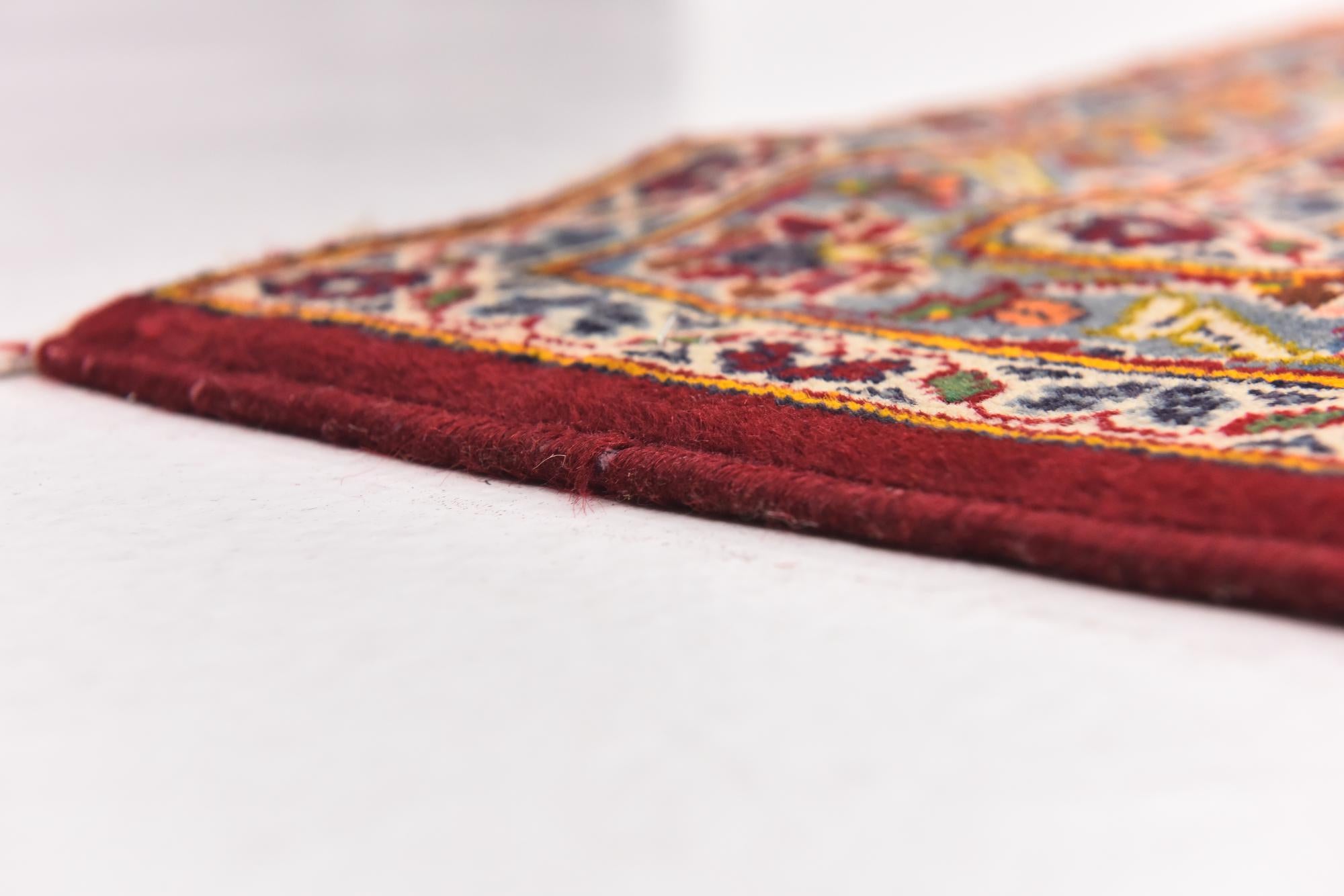 9' 7 x 13' 2 Hand Knotted Kashan Persian Wool Rug