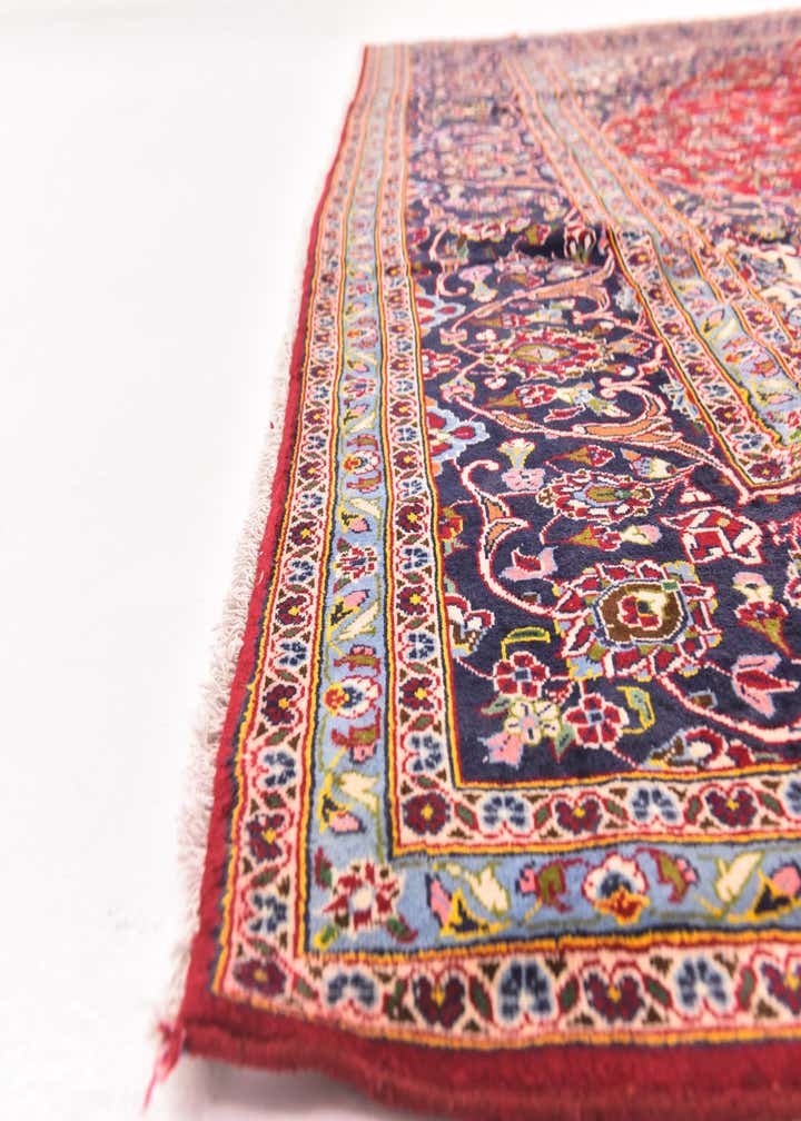 10' x 12' 9 Hand Knotted Kashan Persian Wool Rug