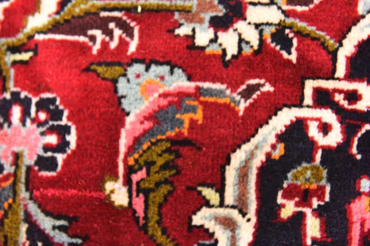 9' 8 x 12' 9 Hand Knotted Kashan Persian Wool Rug