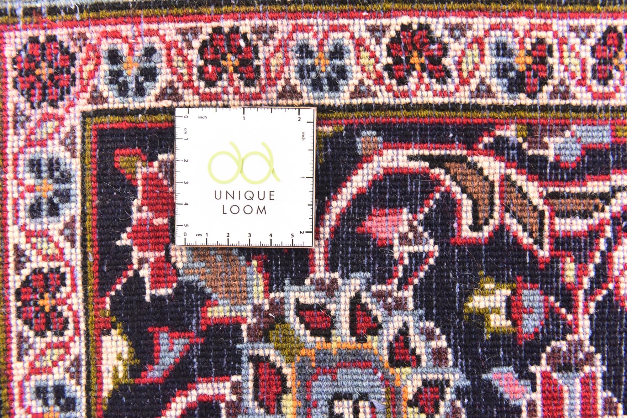 9' 8 x 12' 9 Hand Knotted Kashan Persian Wool Rug