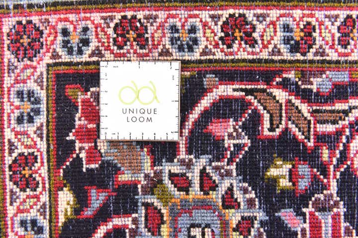 9' 8 x 12' 9 Hand Knotted Kashan Persian Wool Rug
