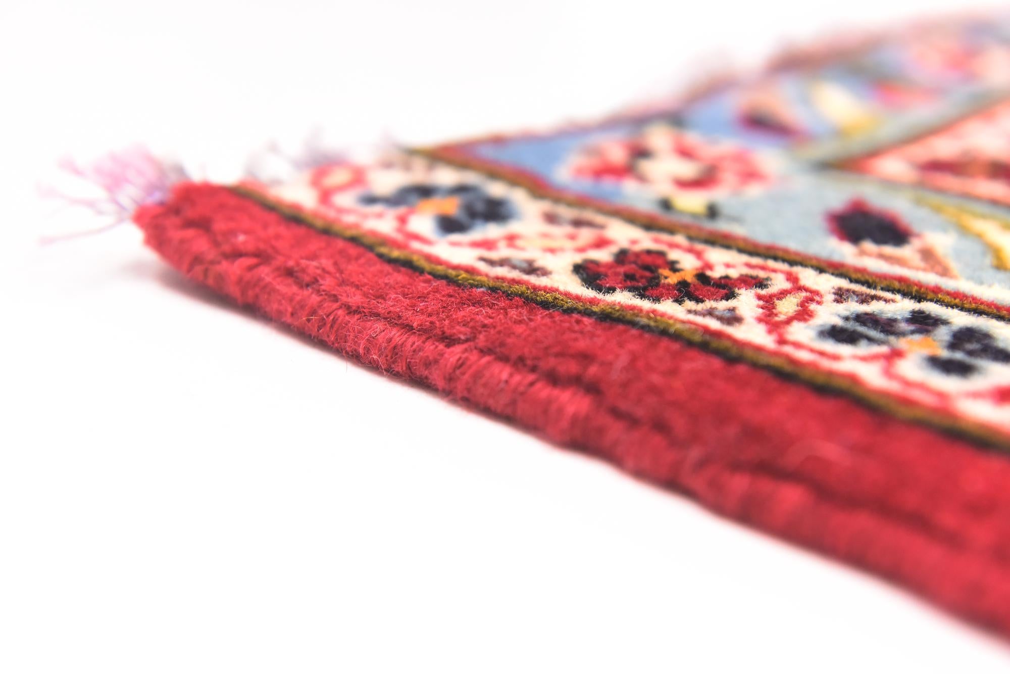 9' 8 x 12' 9 Hand Knotted Kashan Persian Wool Rug