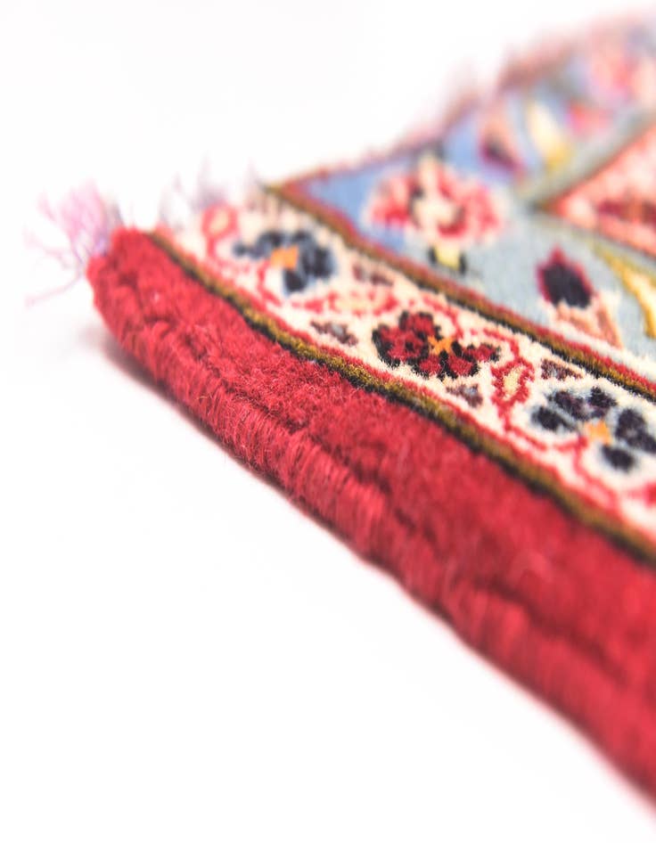 Detail image of 9' 8 x 12' 9  Hand Knotted Kashan Persian Wool Rug