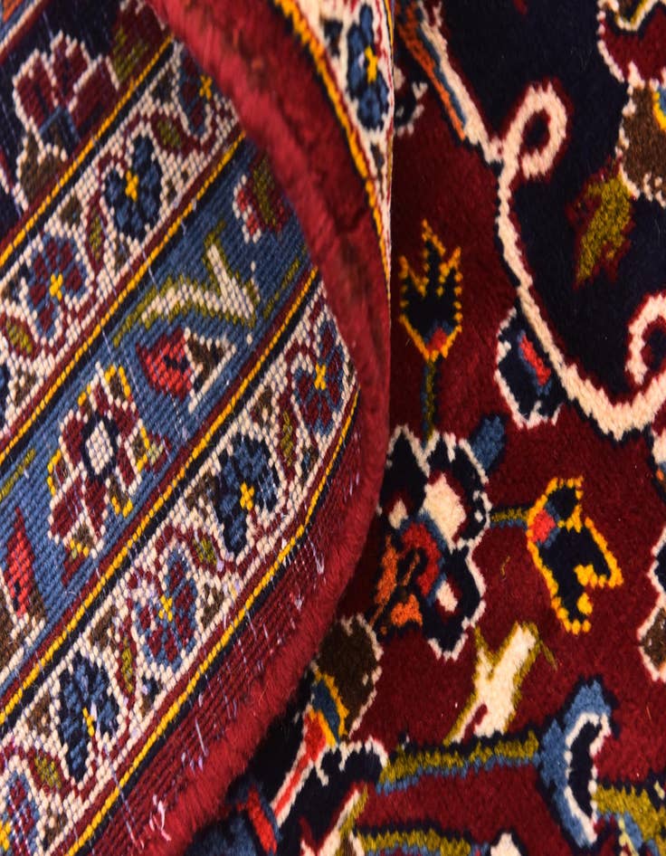 Detail image of 9' 7 x 13' 8  Hand Knotted Kashan Persian Wool Rug
