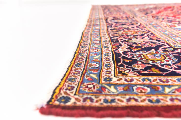 Detail image of 9' 7 x 13' 8 Hand Knotted Kashan Persian Wool Rug