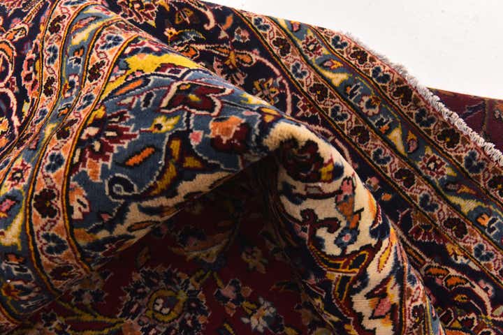 9' 6 x 12' 7 Hand Knotted Kashan Persian Wool Rug