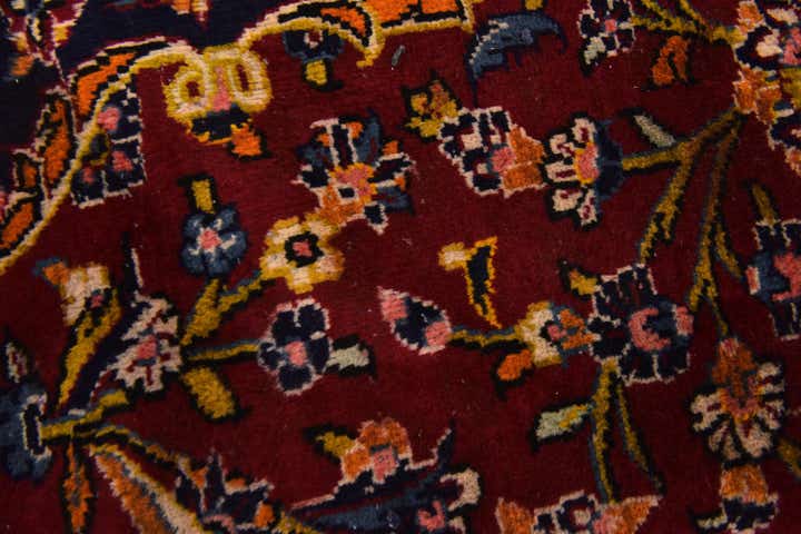 9' 6 x 12' 7 Hand Knotted Kashan Persian Wool Rug