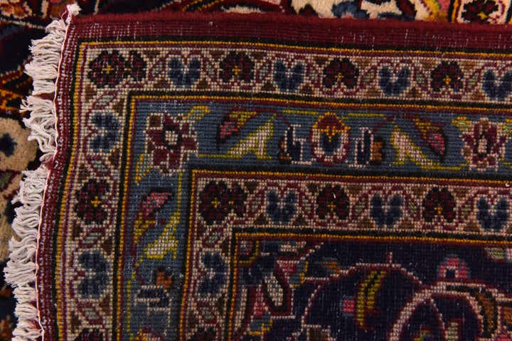 9' 6 x 12' 7 Hand Knotted Kashan Persian Wool Rug