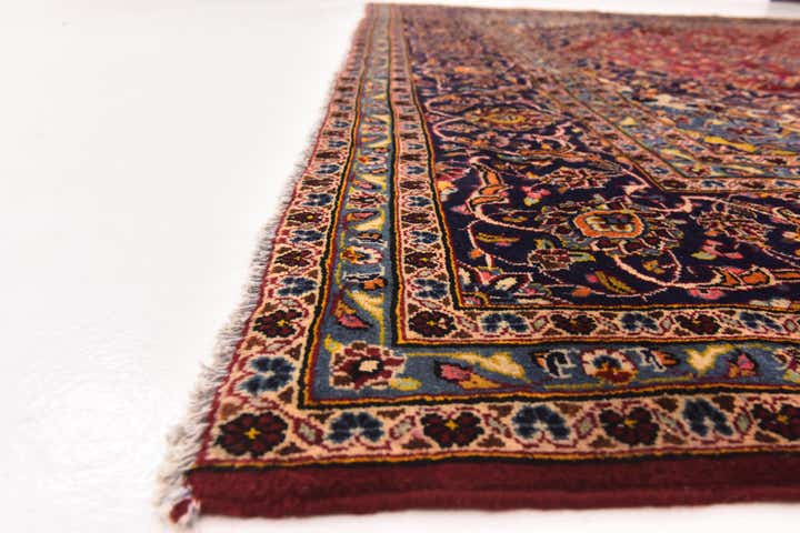 9' 6 x 12' 7 Hand Knotted Kashan Persian Wool Rug