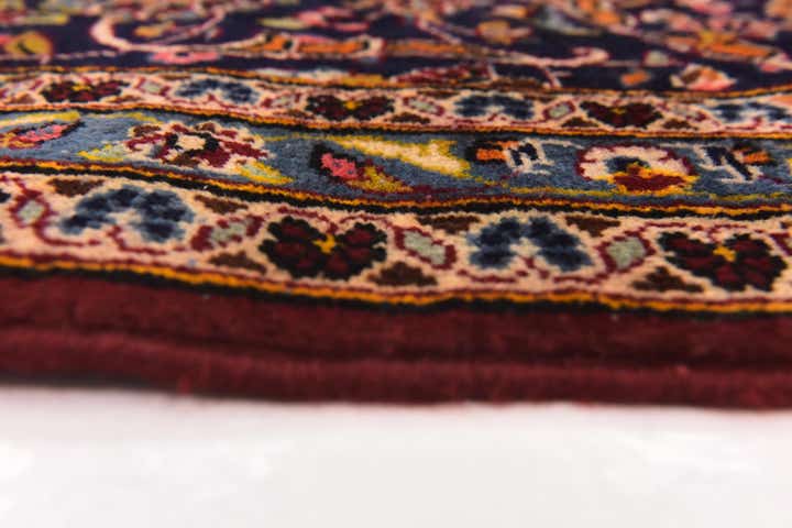 9' 6 x 12' 7 Hand Knotted Kashan Persian Wool Rug