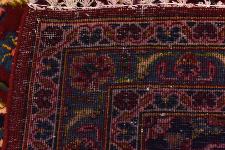 9' 1 x 12' 4 Hand Knotted Kashan Persian Wool Rug