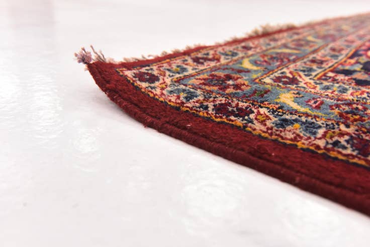 Detail image of 9' 1 x 12' 4 Hand Knotted Kashan Persian Wool Rug