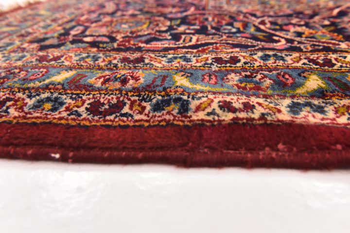 9' 1 x 12' 4 Hand Knotted Kashan Persian Wool Rug