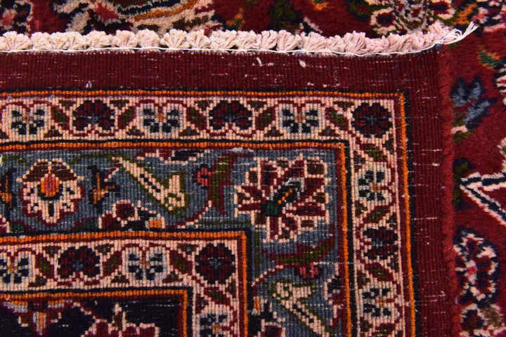 9' 10 x 12' 6 Hand Knotted Kashan Persian Wool Rug
