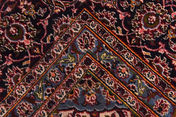 9' 10 x 12' 6 Hand Knotted Kashan Persian Wool Rug
