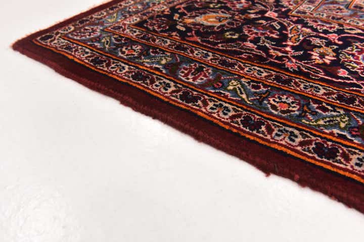 9' 10 x 12' 6 Hand Knotted Kashan Persian Wool Rug