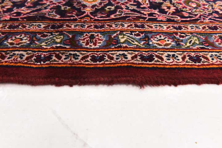 9' 10 x 12' 6 Hand Knotted Kashan Persian Wool Rug