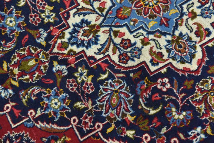 9' 6 x 13' 5 Hand Knotted Kashan Persian Wool Rug