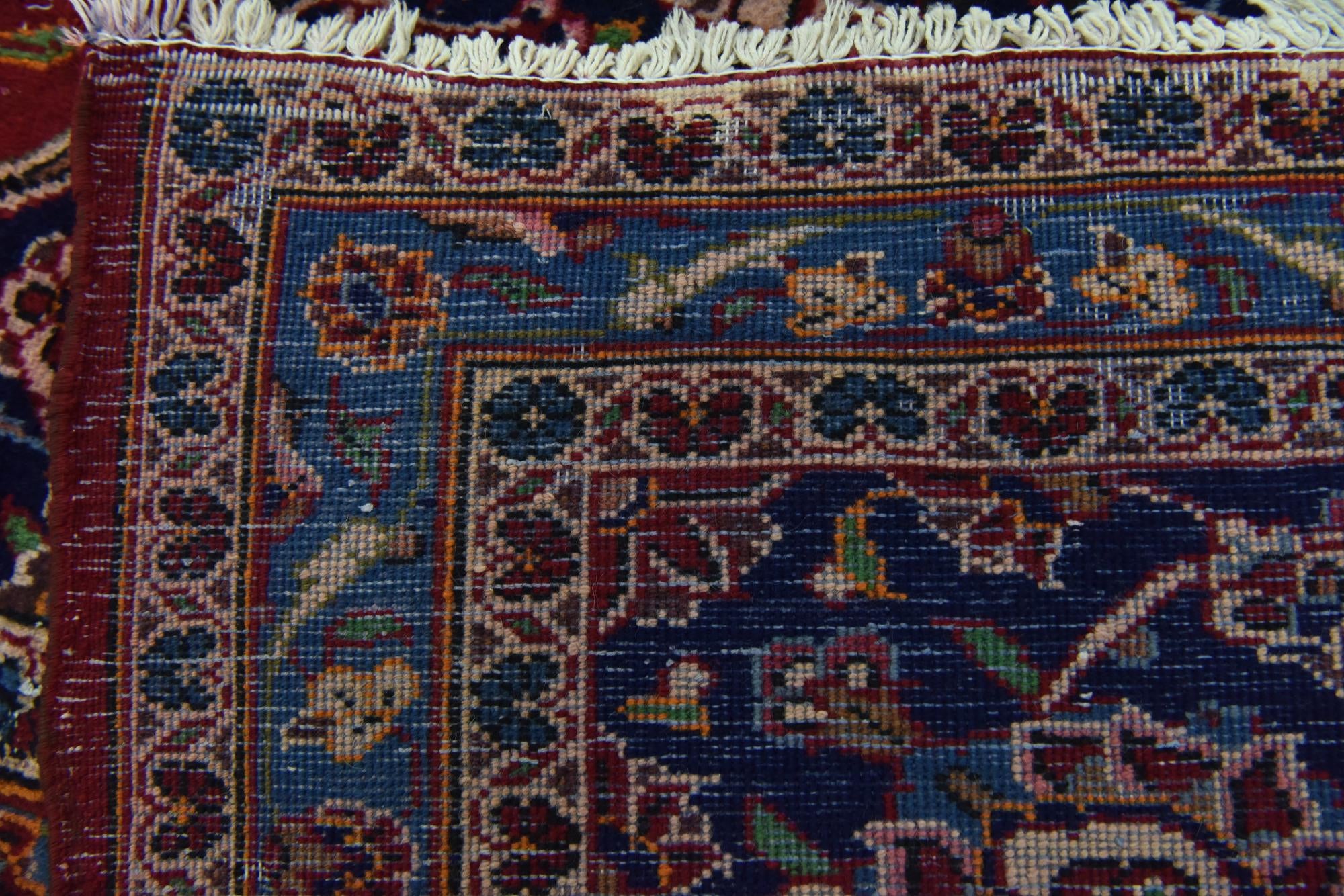 9' 7 x 13' Hand Knotted Kashan Persian Wool Rug