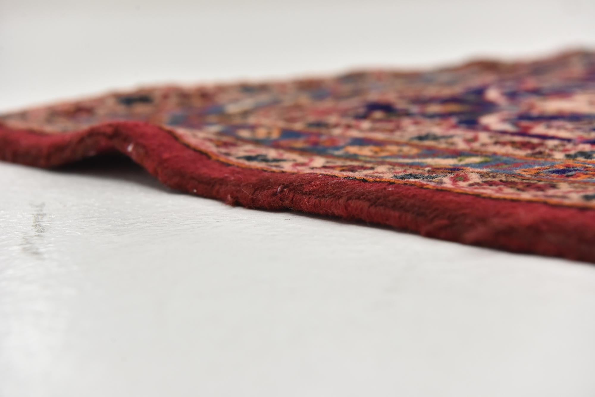 9' 7 x 13' Hand Knotted Kashan Persian Wool Rug