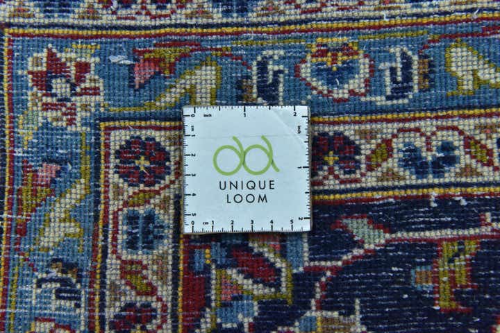 9' 8 x 13' 3 Hand Knotted Kashan Persian Wool Rug