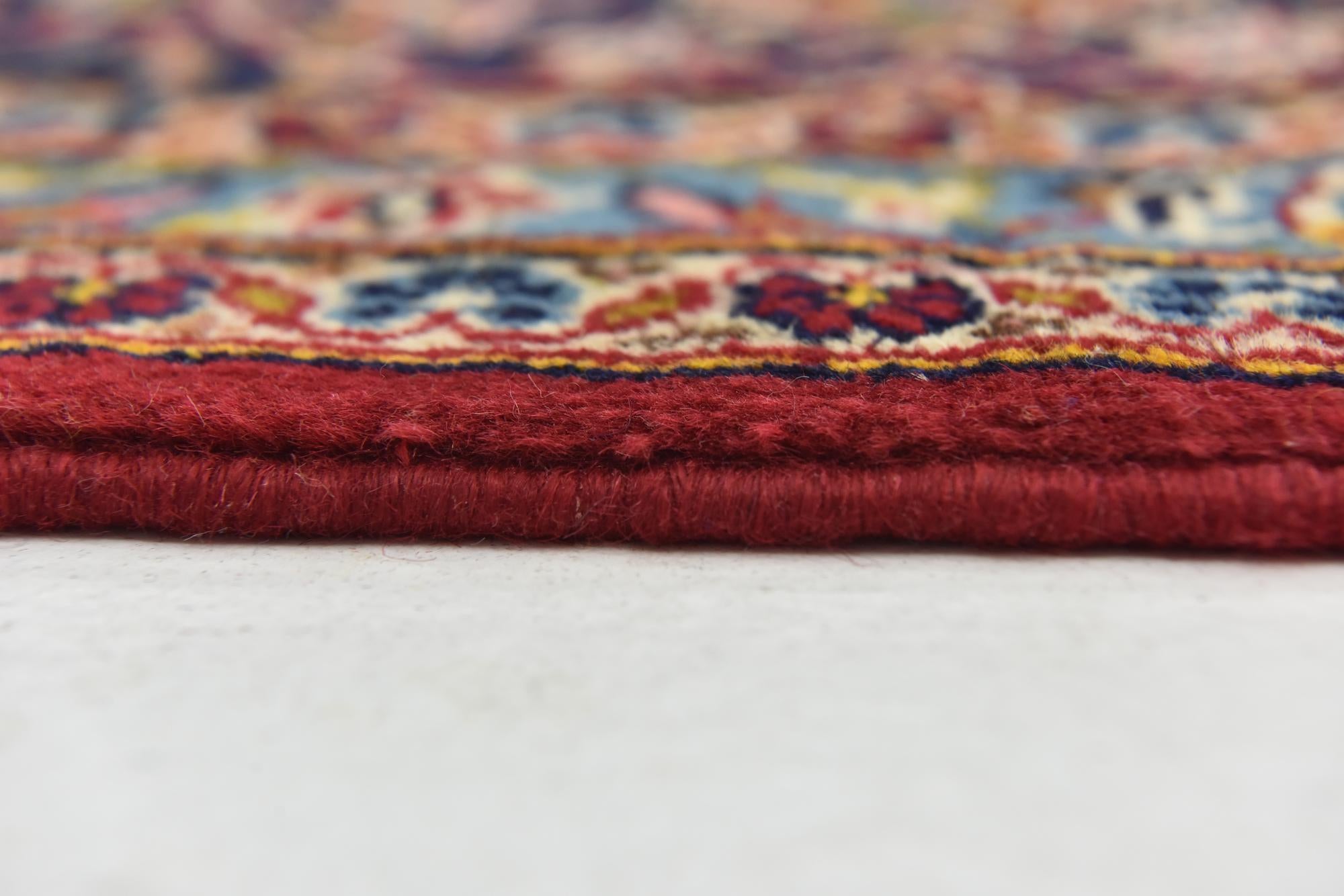9' 8 x 13' 3 Hand Knotted Kashan Persian Wool Rug